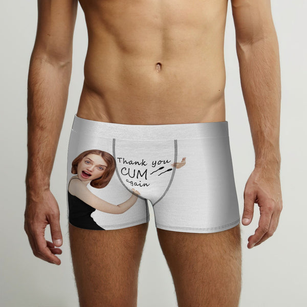 Custom Funny Hug Face Boxers Personalized Face Boxers Briefs Best