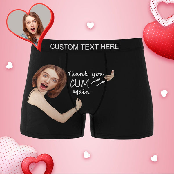 Personalised Valentines Face Boxers and Knickers || Add any text, Custom  gift underwear