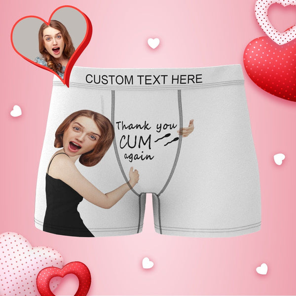 Personalized Funny Face Underwear Romantic Valentines Day Gift For Husband  -  - Up to 50% Discount - Free Delivery