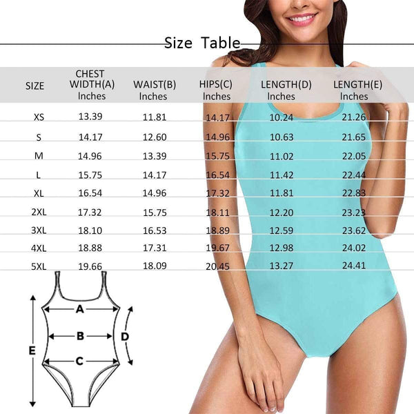 Custom Face Swimwear Women Swimsuit Personalized Face Slip Piece Bathing  Suits