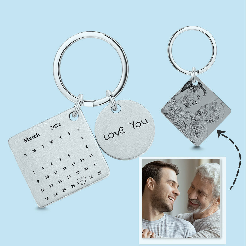 Personalized father's clearance day keychain